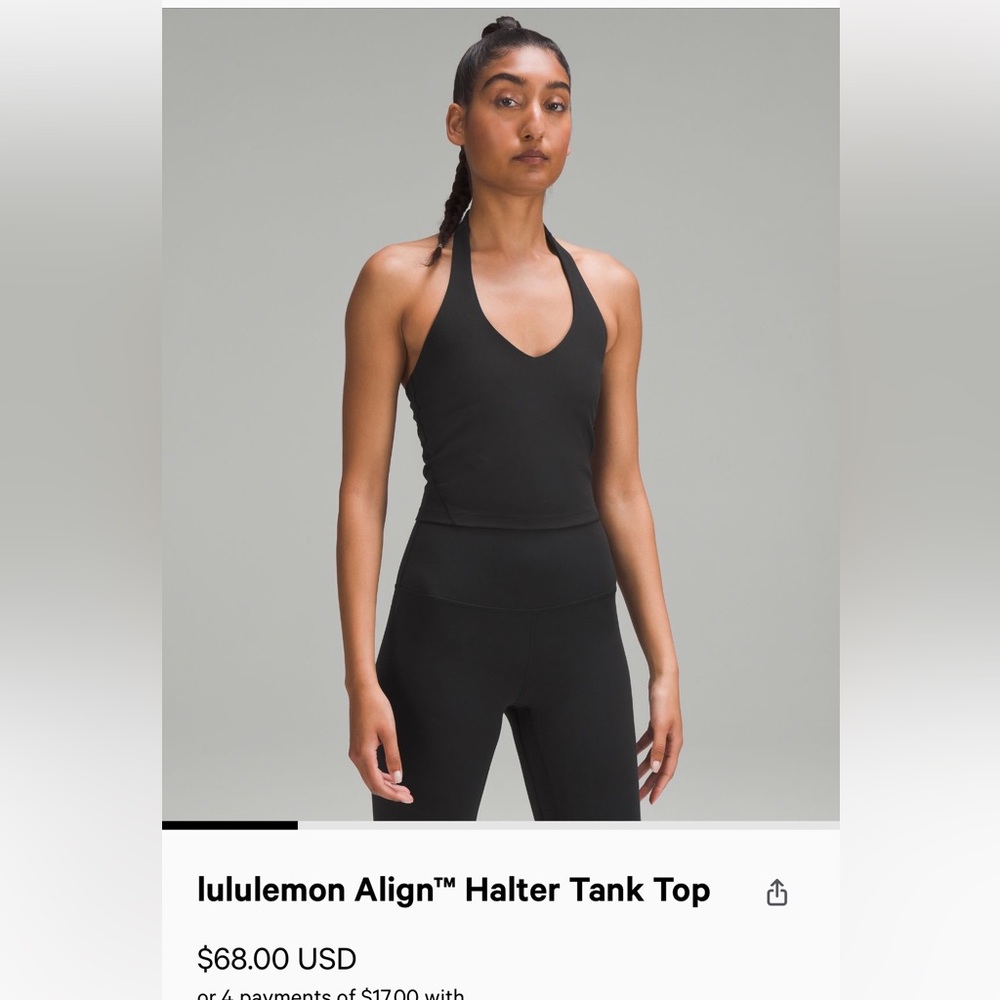 Brand new with tags lululemon Align™ Halter Tank Top in black size 8